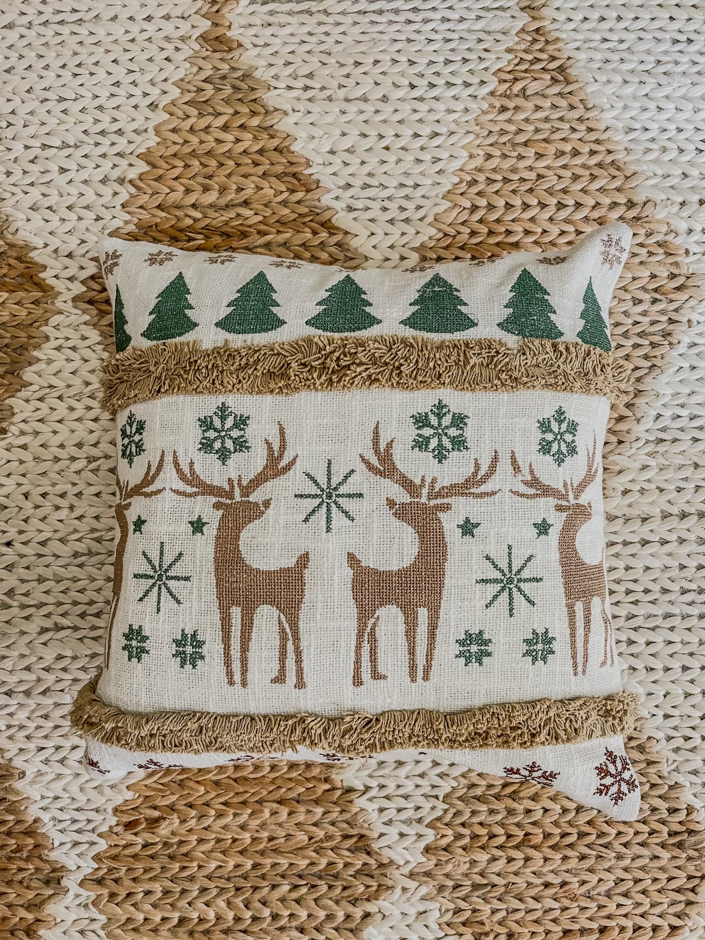 Stuffed with Christmas Spirit Holiday Pillow Cover