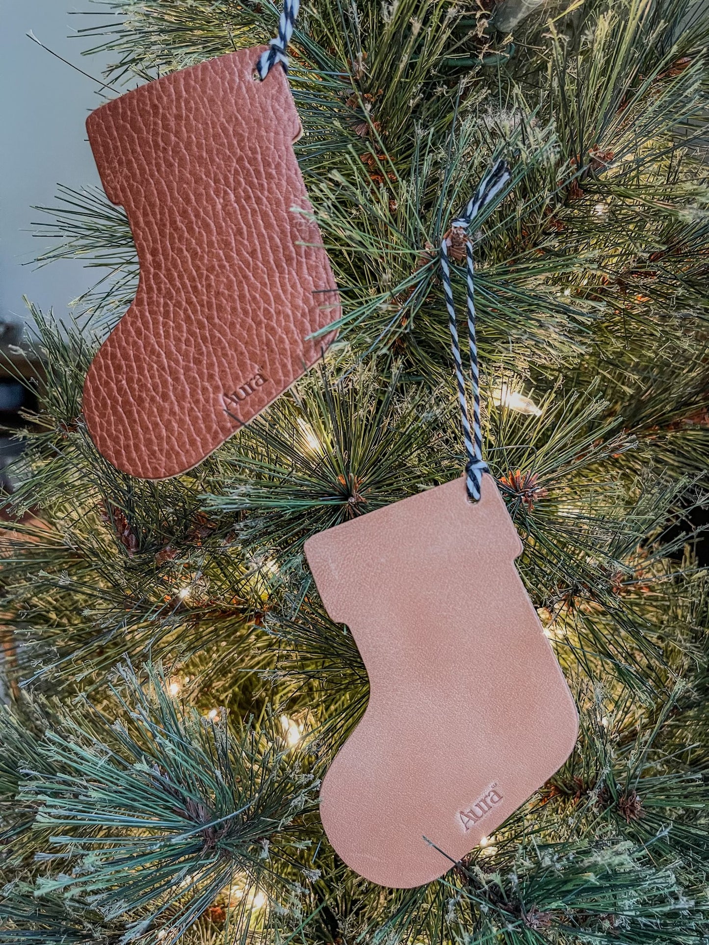 Leather for Snowy Weather Ornament