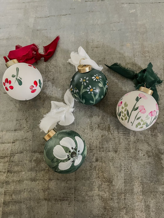 Haul out the Holly Hand Painted Ornaments